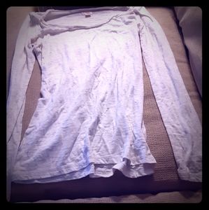 See through long sleeved top white
